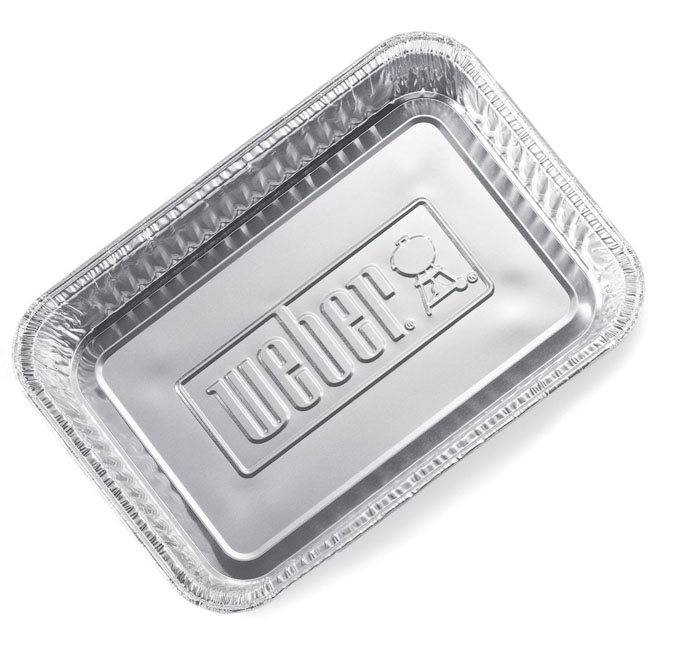 Weber Small 7-1/2 in. x-5 in. Aluminum Drip Pans (Set of 10)
