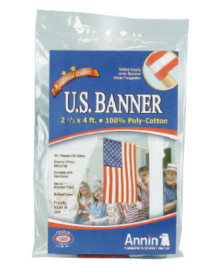 Annin & Co. U.S. American Banner Flag, 2 1/2 ft. x 4 ft.