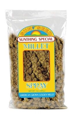 Sun Seed Company Small Bird Millet Spray Treats, 4 oz.