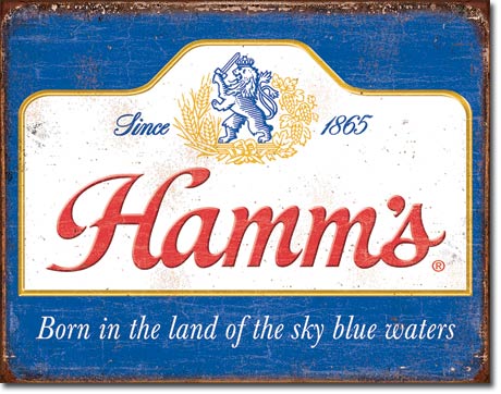 Hamm's Sky Blue Waters Sign