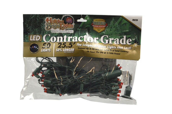 LED 5MM Contractor Grade 50 Lights - Red