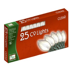 25 CT. C9 LED Transparent Lights