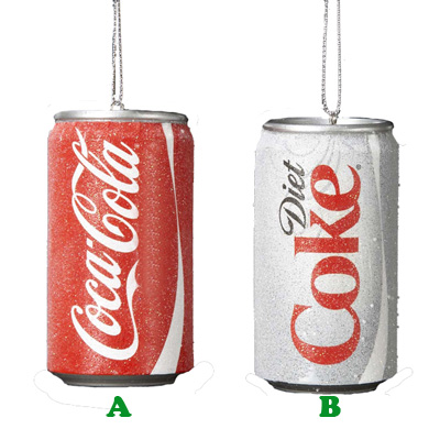 3" Coca-Cola or Diet Coke Can Ornament