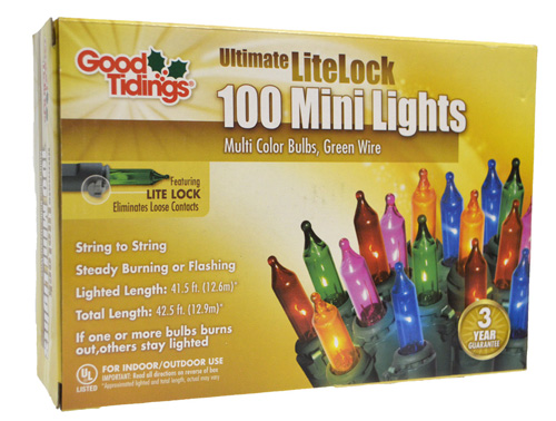 100 CT. Ultimate LiteLock Mini Light Set, Multi-Color