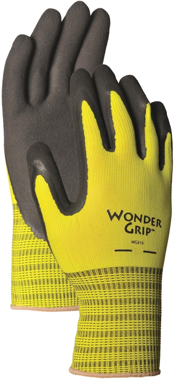 Wonder Grip Rubber Gloves, Large, Spring Green