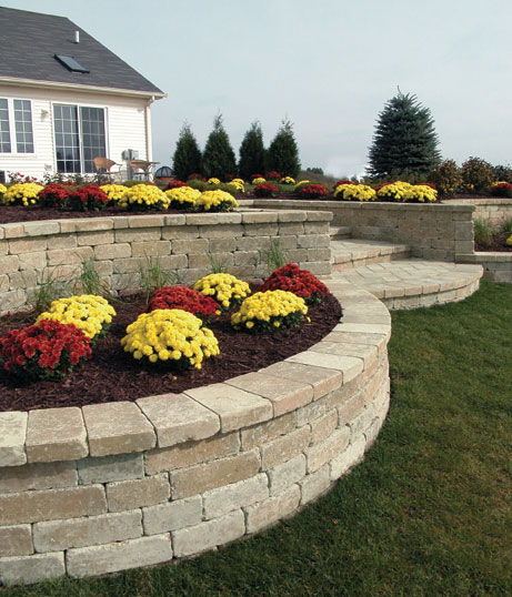 PAVERS AND RETAINING WALL