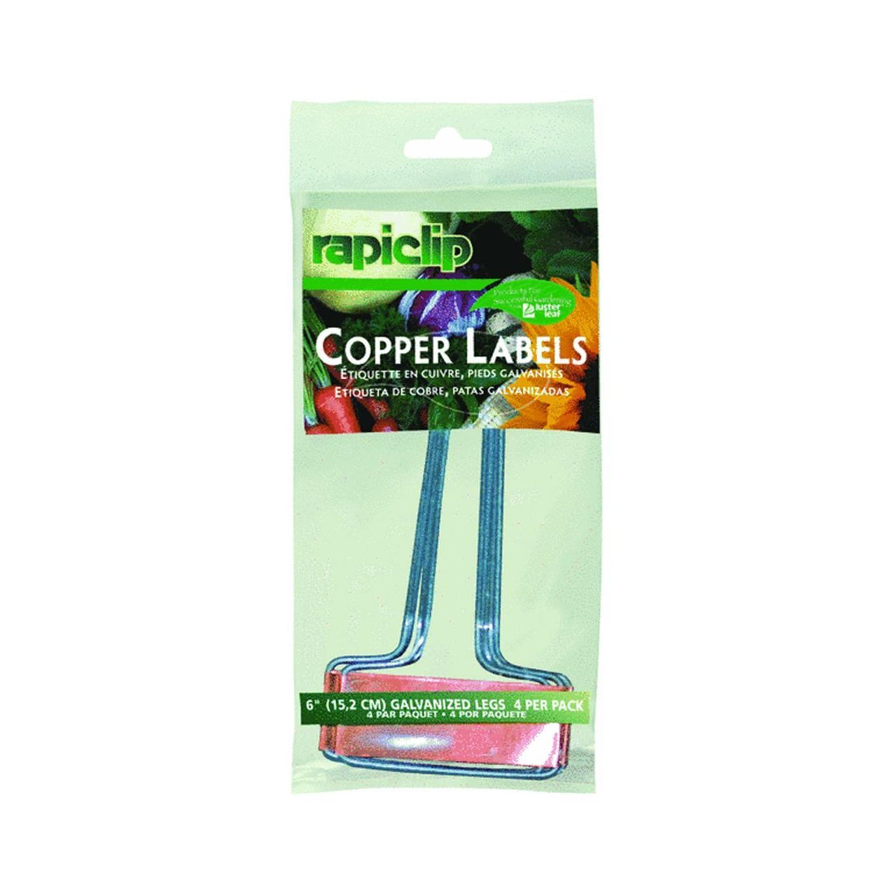 Luster Leaf Inc. Copper Label, Galvanized Legs, 6 in. (4 Pack)