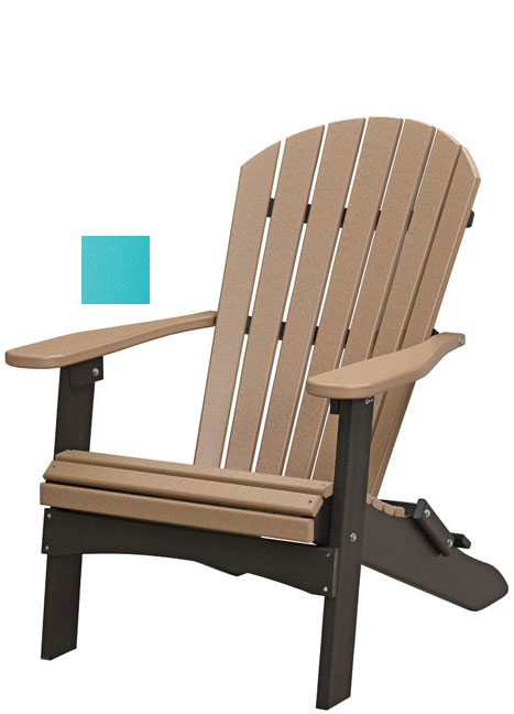 Adirondack Folding Chair, Aruba Blue
