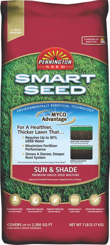 Smart Seed Sun and Shade Grass Seed, 7 LB