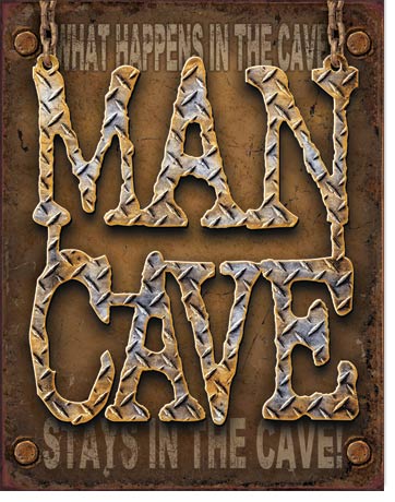 Man Cave - Diamond Plate Sign