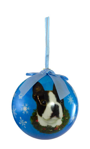 Boston Terrier Ball Ornament