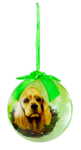 Cocker Spaniel - Buff Ball Ornament