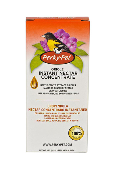 Perky-Pet Instant Oriole Nectar has a citrus flavor specifically for the