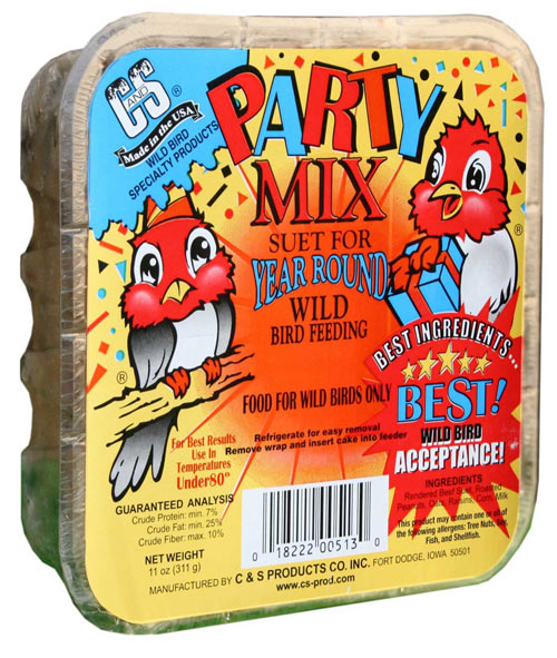 C&S Party Mix Suet Cake, 11 oz.