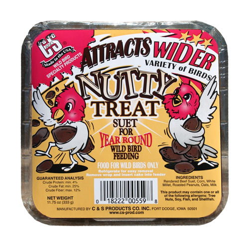 C&S Nutty Treat Suet Cake, 11.75 oz.