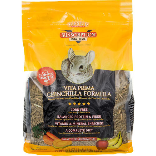 Sunseed Vita Prima Chinchilla Formula, 3 Lb.