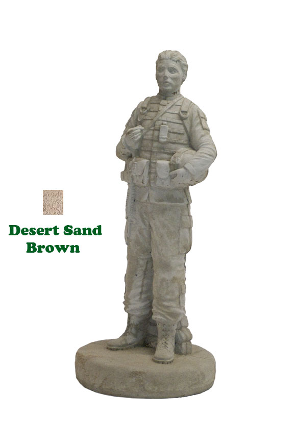 Female Soldier in Desert Sand Brown