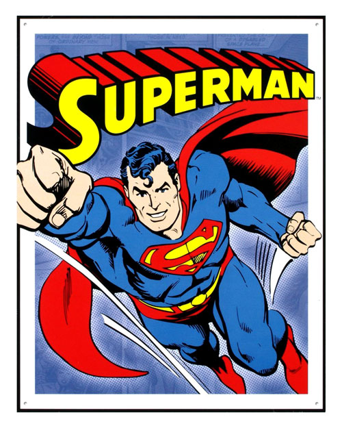 Retro Panel  - Superman Tin Sign