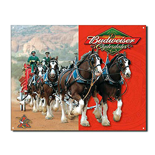 Budweiser Clydesdales Metal Sign