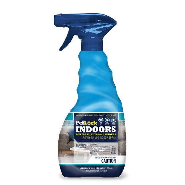 PetLock Indoors for Fleas, Ticks and Spiders RTU Spray, 16 oz.