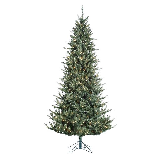 9' Slim Virginia Pine Tree, Multicolor Lights