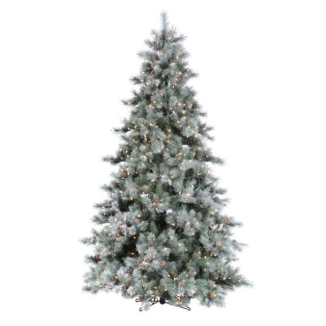 7.5' Iced Aspen Layered Tree, Staylit Clear Lights 