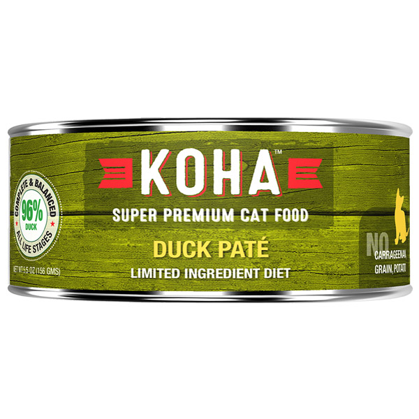 KOHA Duck Pate Cat Food, 5.5 oz. Can