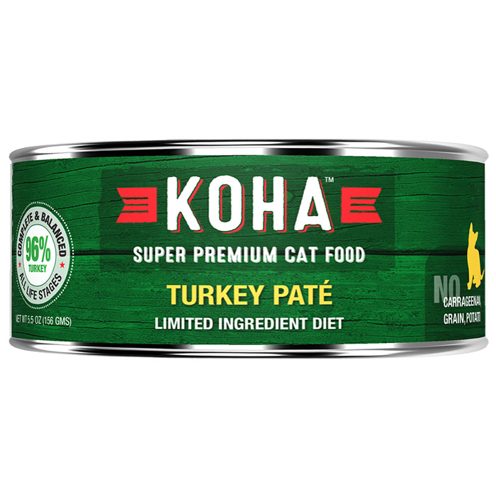 KOHA Turkey Pate Cat Food, 5.5 oz. Can