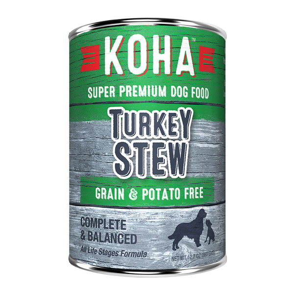 KOHA Turkey Stew Dog Food, 12.7 oz. Can