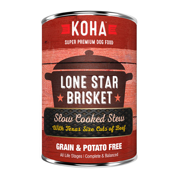 KOHA Lone Star Brisket Slow Cooked Stew Dog Food, 12.7 oz. Can