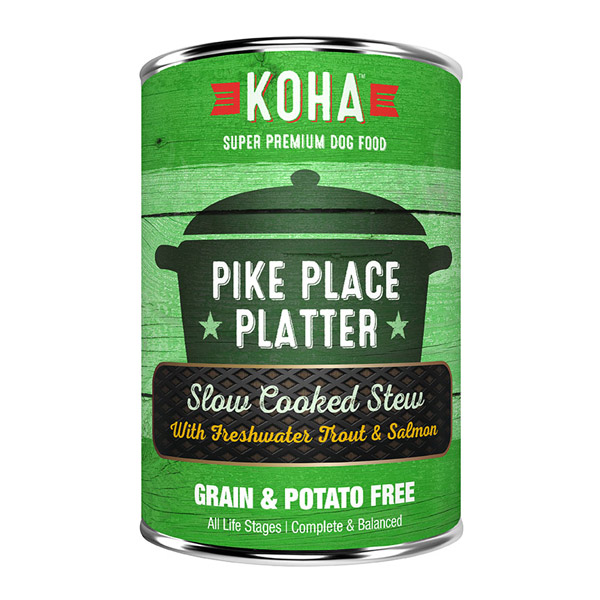 KOHA Pike Place Platter Slow Cooked Stew Dog Food, 12.7 oz. Can