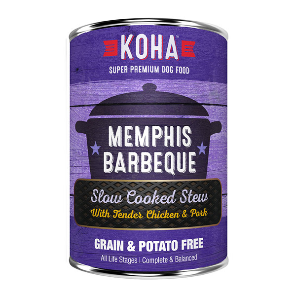 KOHA Memphis Barbeque Slow Cooked Stew Dog Food, 12.7 oz. Can