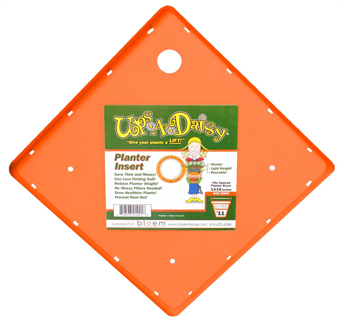 Ups-A-Daisy Sqaure, 14"
