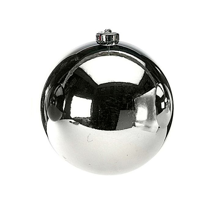 80MM Silver Shiny Boxed Ornaments (6 Pack)