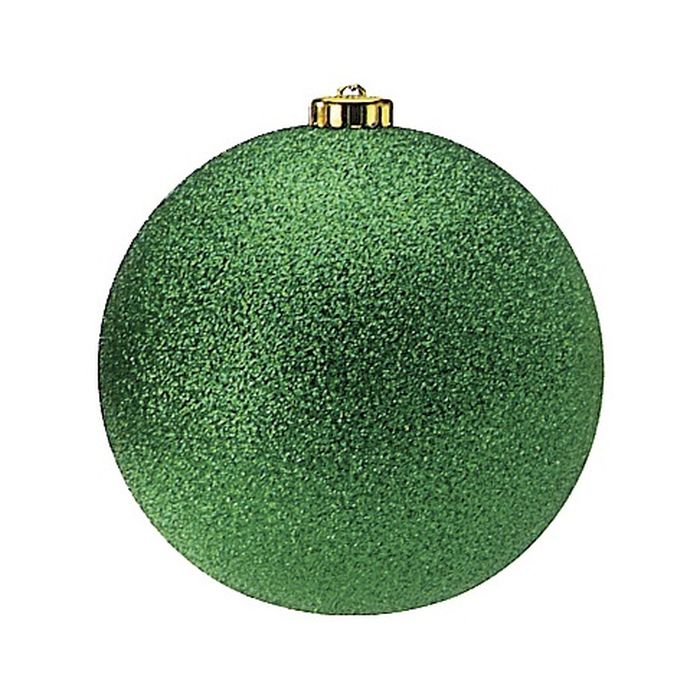 80MM Green Glitter Boxed Ornaments (6 Pack)