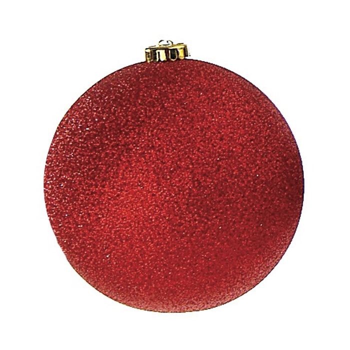 80MM Red Glitter Boxed Ornaments (6 Pack)