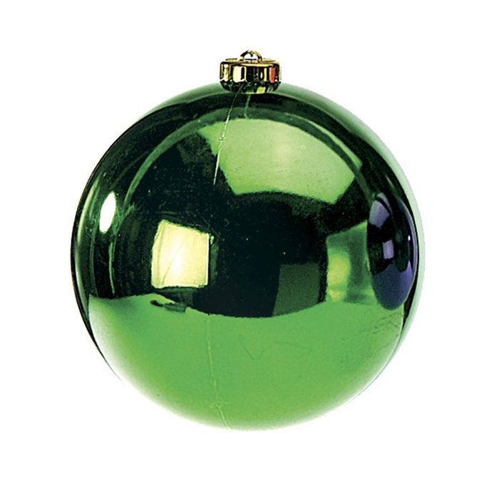 80MM Green Shiny Boxed Ornaments (6 Pack)