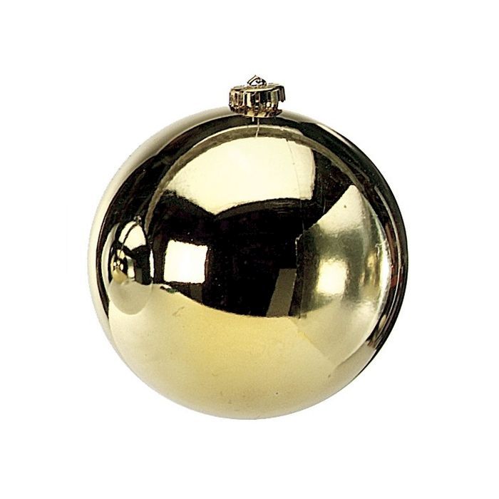 100MM Gold Shiny Boxed Ornaments (4 Pack)
