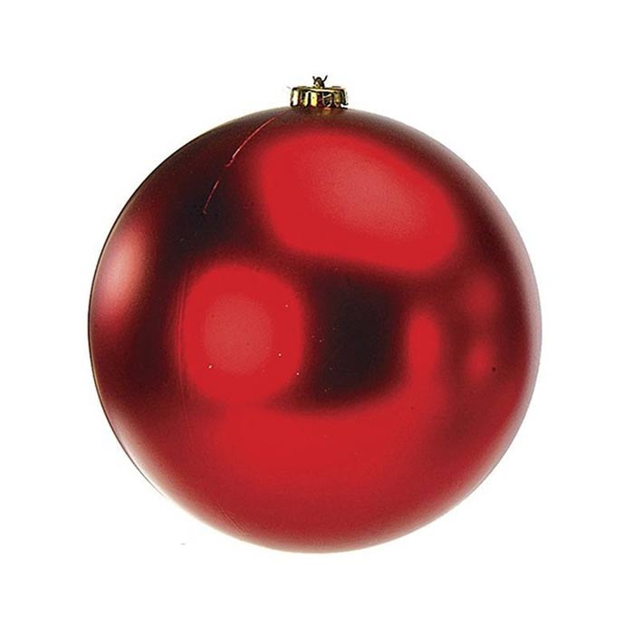 80MM Red Matte Boxed Ornaments (6 Pack)