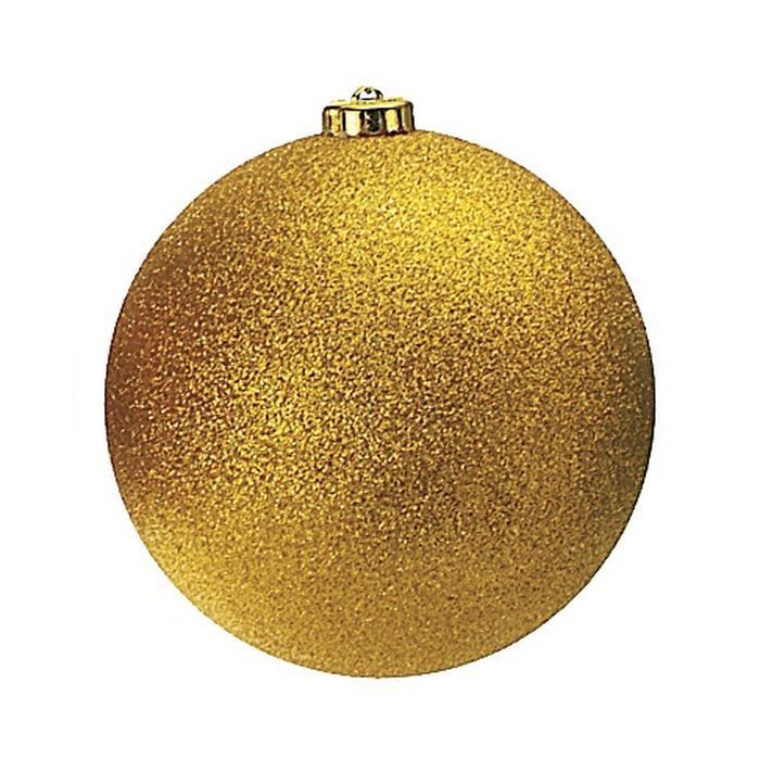 100MM Gold Glitter Boxed Ornaments (4 Pack)