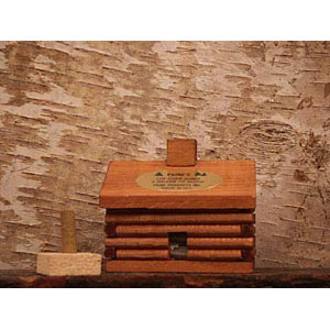Paine's Log Cabin Incense Burner w/ Balsam Fir Incense