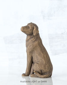 Love My Dog (Dark) Willow Tree Sculpture