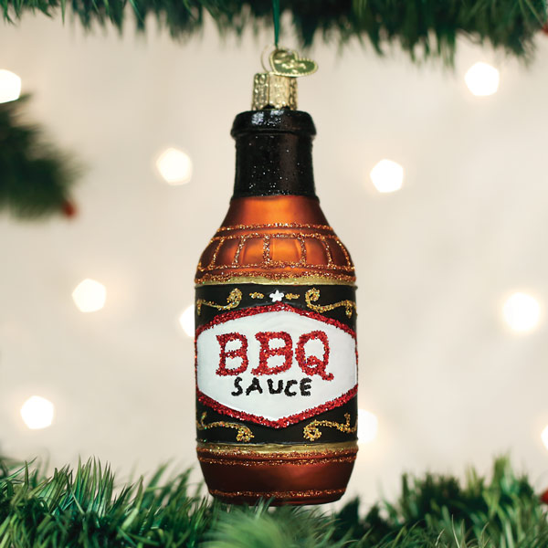 Barbeque Sauce Glass Ornament 