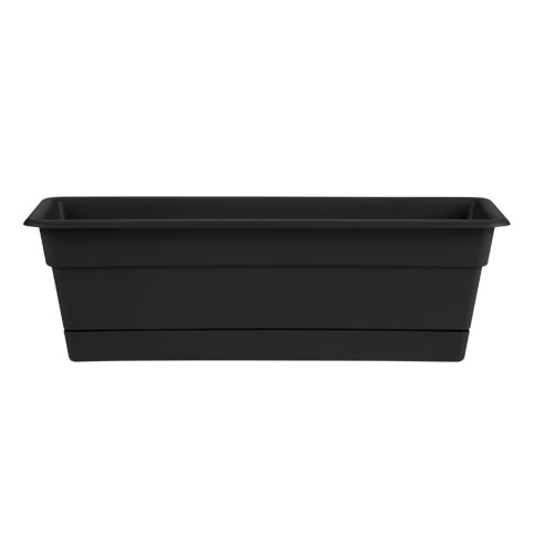 Bloem Dura Cotta Window Box, 30", Black