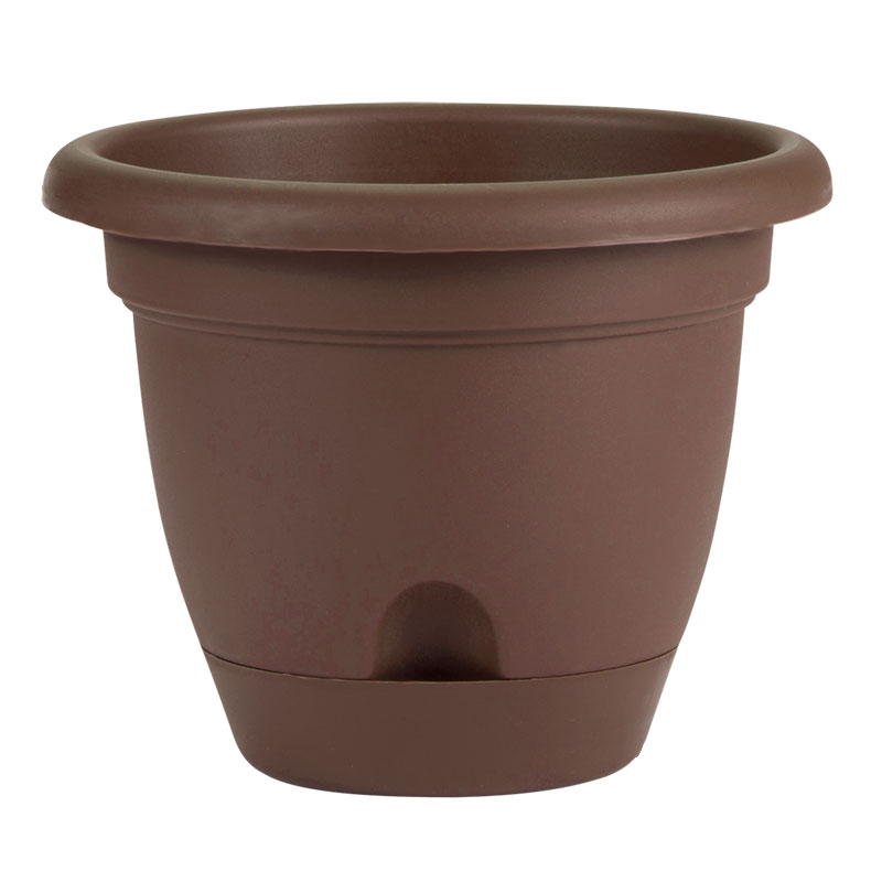 Bloem 8" Lucca Planter, Chocolate 