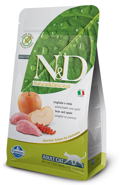 Farmina N&D Grain-Free Boar & Apple Cat Food, 3.3 LB