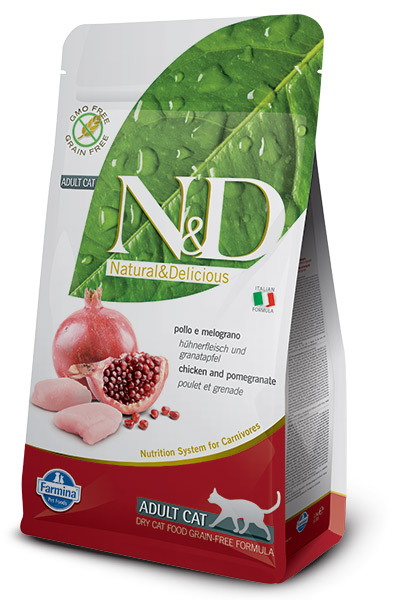 Farmina N&D Grain-Free Chicken & Pomegranate Cat Food, 3.3 LB