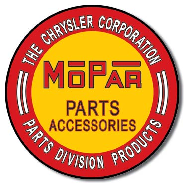 Mopar Parts Round Metal Sign