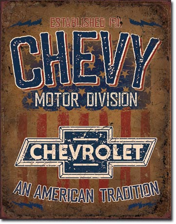 Chevy American Tradition Tin Sign