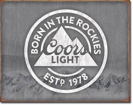 Coors Light Rockies Metal Sign